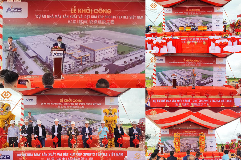 Lễ khởi công Dự án nhà máy sản xuất vải dệt kim Top Sports Textile Việt Nam