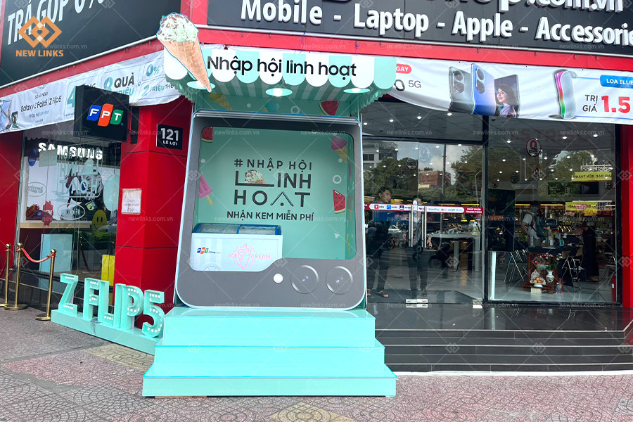 Booth trải nghiệm lễ ra mắt sản phẩm Sam Sung