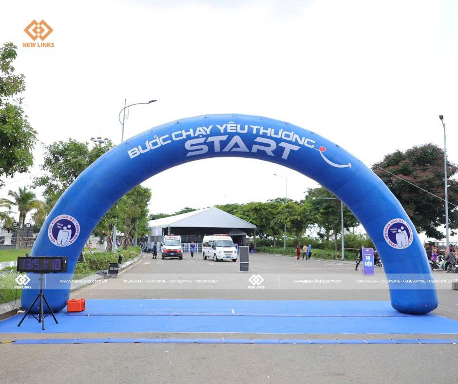 Không gian bố trí Giải Bước chạy yêu thương